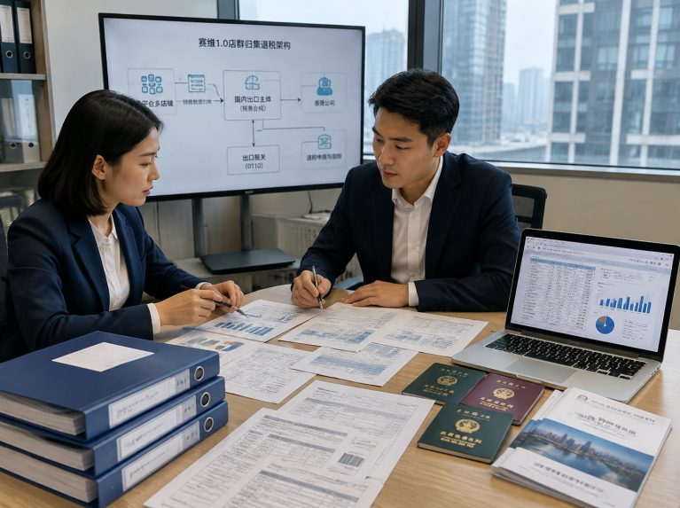 小榄镇赛维1.0店群归集退税架构